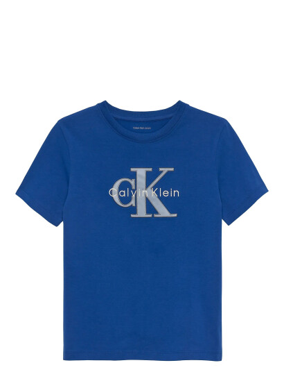 Calvin Klein Msw Monologo S/S T-Shirt Blue 128 Calvin Klein Msw Monologo S/S T-Shirt Blue 128