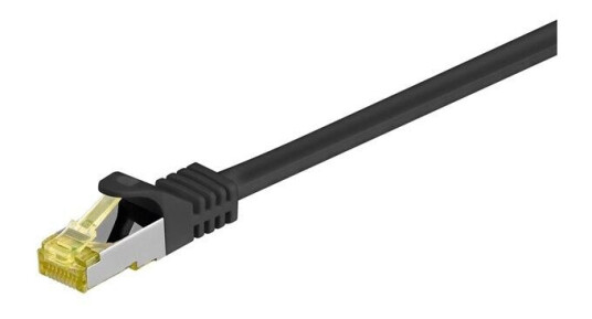 Pro LAN CAT 6A S/FTP 500 MHz Nettverkskabel med CAT 7 Råkabel Svart 1,5 m