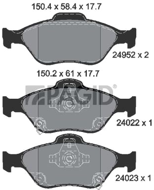 PAGID T2548N Bremseklosser