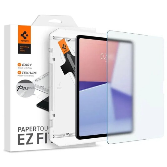 Spigen Paper Touch EZ Fit 13" Skjermbeskytter til iPad Air 2024 – Matt, Case Friendly, Transparent