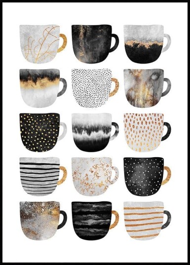 Pretty Coffee Cups Poster Plakat / 100x150cm