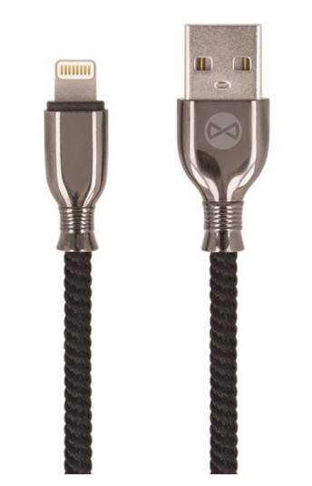 Forever Tornado - Lightning-kabel for hurtiglading (3A), 1 m, svart