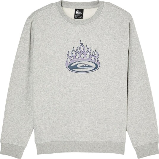 Quiksilver Collegegenser Grafikk Crew Light Grey Heather Quiksilver 12 år (152) Collegegenser Grå Lilla