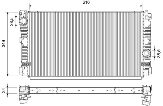 VALEO 701663 Radiator, motorkjøling