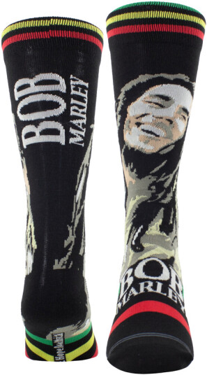 Perri's Bob Marley Illustration Crew Socks