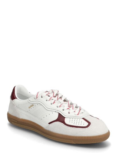 Alohas Tb.490 Rife Grain White Burgundy Leather Sneakers White 38 Alohas Tb.490 Rife Grain White Burgundy Leather Sneakers White 38