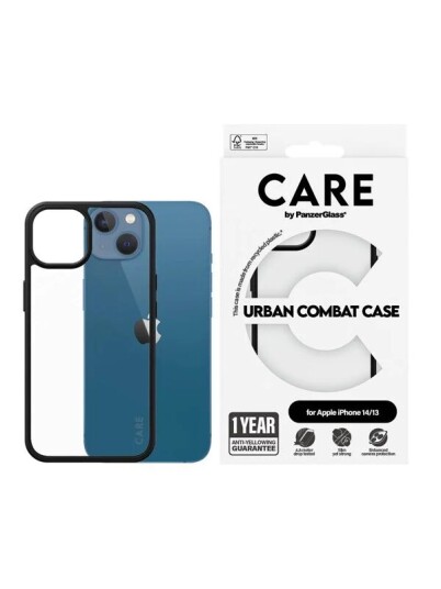 CARE by PanzerGlass Flagship Case Transparent Urban Combat w. Clear Frame iPhone 14 | 13 CARE by PanzerGlass Flagship Case Transparent Urban Combat w. Clear Frame iPhone 14 | 13