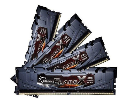 G.Skill Flare X DDR4-3200 - 64GB - CL16 - Quad Channel (4 pcs) - AMD Optimized - Svart