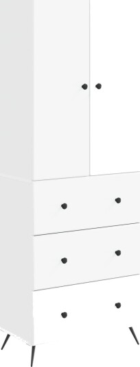 vidaXL Skapsett 2 pcs Hvit 66 x 34,5 x 90 cm Konstruert tre