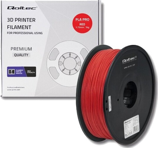 Qoltec 50674 PLA Filament Rød 1.75 mm 1 kg