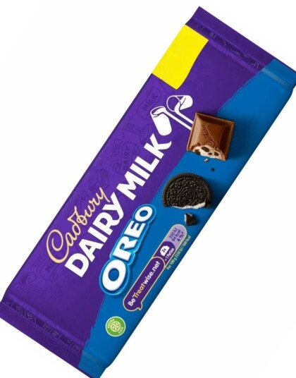 Cadbury Dairy Milk Oreo   Sjokoladeplate med Oreobiter 120 gram