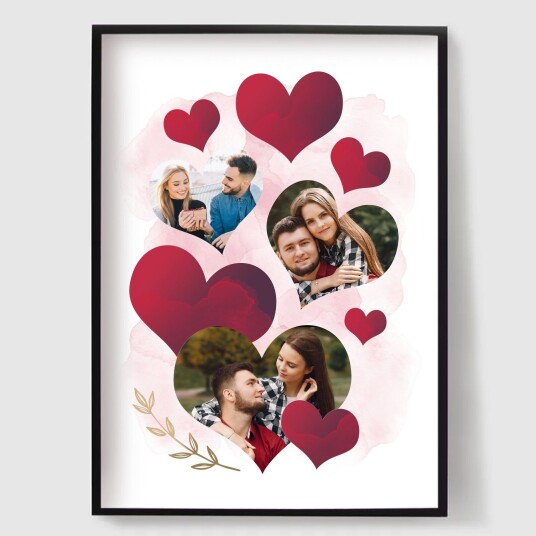 Namly Design 'Personlig Plakat Valentine Ballonger Collage Veggkunst' POSTERR8H3LF