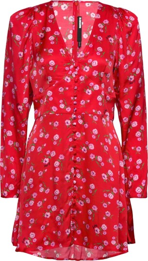 ROTATE | Printed V Neck Mini Dress | 34
