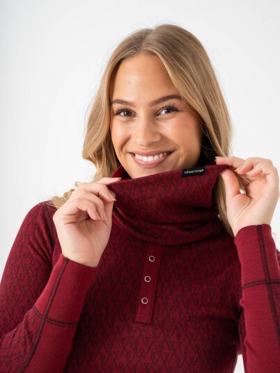 Twentyfour Finse 2W Ullhals Rød ONE SIZE