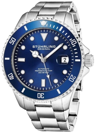 Stührling Original Herreklokke 792.02 Aquadiver Regatta Blå/Stål