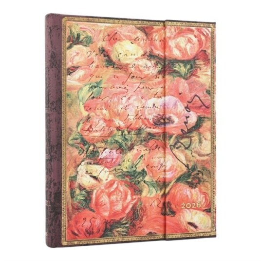 2026 Renoir Letter to Morisot (1892) (Embellished Manuscripts Collection) Ultra 12 month Day at a Time Hardcover Flexi Dayplanner 2026 Renoir Letter
