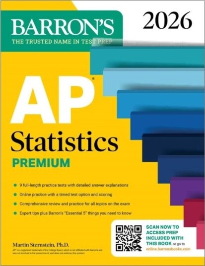 AP Statistics Premium 2026: Prep Book with 9 Practice Tests + Comprehensive Review + Online Practice AP Statistics Premium 2026: Prep Book with 9 Practice Tests + Comprehensive Review + Online Practice
