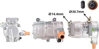 AC-kompressor VAN WEZEL 4001K705