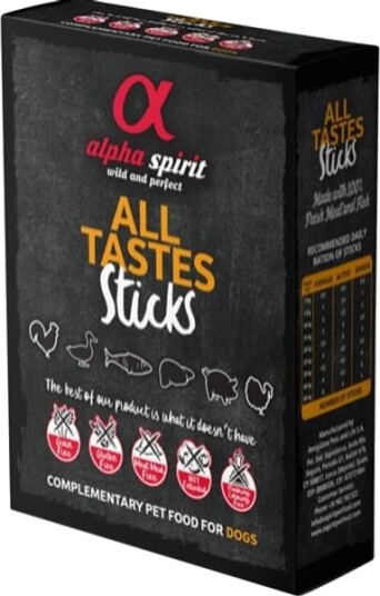 Alphaspirit Hundegodteri All Tastes Sticks 6 Smaker