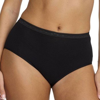 Damella Truser Classic Cotton Midi Brief Svart bomull X-Large Dame