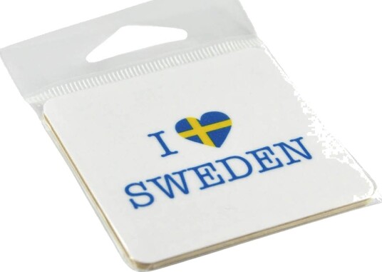 Mellow Design - Magnet I Love Sweden 6,5x6,5 cm