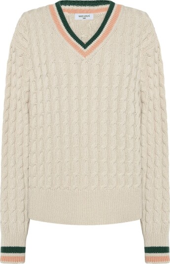 Maison Kitsune Maison Kitsune Crest Cable Jumper   ECRU   XL