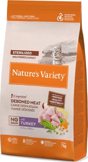 Nature’S Variety Tørrfôr Adult Nature'S Variety No Grain Sterilised Sparepakke Kalkun 2 X 7 kg
