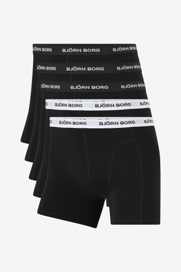 Björn Borg Boksershorts Cotton Stretch 5 pakning Svart Björn Borg Boksershorts Cotton Stretch 5 pakning Svart