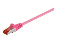 MicroConnect - Nettverkskabel - RJ-45 (hann) til RJ-45 (hann) - 25 cm - 5.6 mm - foliebelagt uskjermet tvinnet kabelpar (F/UTP) - CAT 6 - rund, uten hindringer, flertrådet - rosa