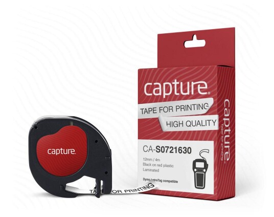 CAPTURE 12mm x 4m Black on Red