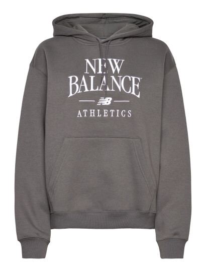 New Balance Linear Heritage Fleece Hoodie Grey XS New Balance Linear Heritage Fleece Hoodie Grey XS