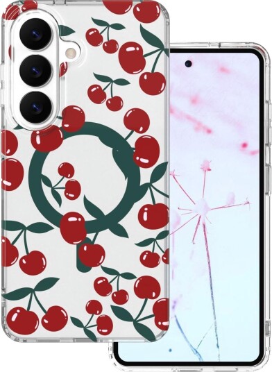 Telforceone Cherry Mag-Etui For Samsung Galaxy S26 Gjennomsiktig Telforceone Cherry Mag-Etui For Samsung Galaxy S26 Gjennomsiktig