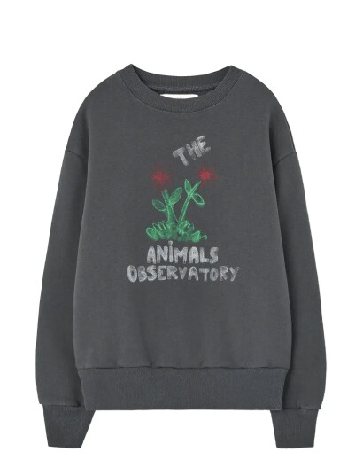 THE ANIMALS OBSERVATORY Flowers Dark Frey Bear Sweatshirt - Grey - 4 Y THE ANIMALS OBSERVATORY Flowers Dark Frey Bear Sweatshirt - Grey - 4 Y