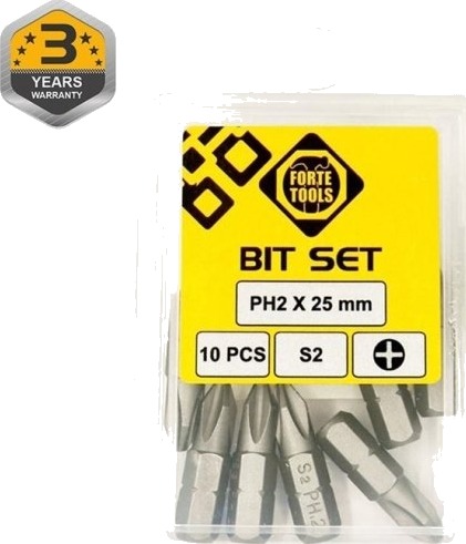 Forte Skrutrekkerbit Ph2x25 Mm 10 Stk