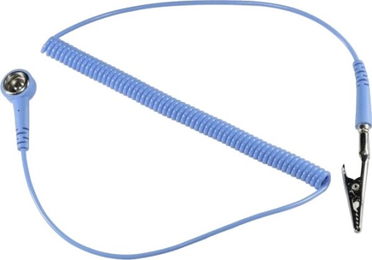 Tru Components Spkl-4-244-Sk Esd-Jordingskabel 2,44 M - Trykknapp - 4 Mm - Krokodilleklemme