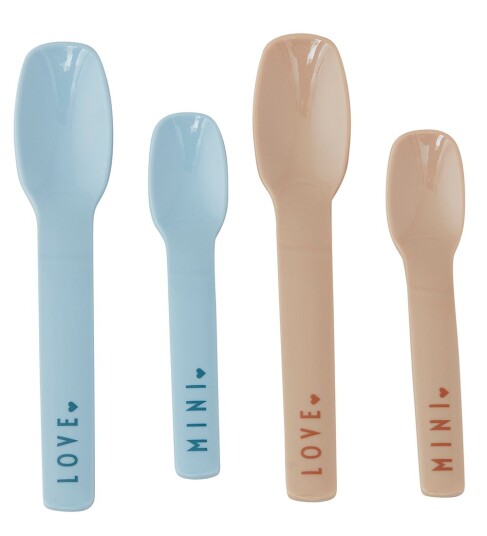 Design Letters skje favoritt mini 4 deler Light blue Design Letters skje favoritt mini 4 deler Light blue
