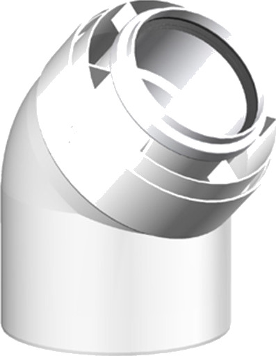 110/160 mm Metalbestos Connext vinkelstykke 45° PPS/ALU