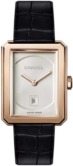 Chanel Dameklokke H4313 Premiere Sølvfarget/Lær