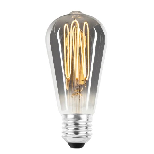 NorDesign Ecolux E27 lantern ultra tynn spiral filament 4W 2700K 64 mm dimbar - Smoke NorDesign Ecolux E27 lantern ultra tynn spiral filament 4W 2700K 64 mm dimbar - Smoke