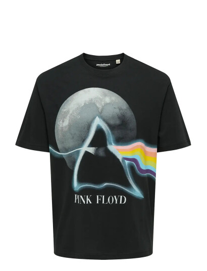 ONLY & SONS Onspink Floyd Rlx Ss Lic Tee - Black - XS