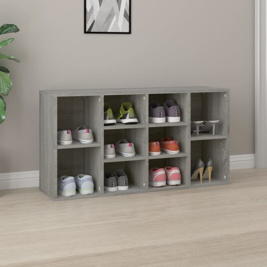 vidaXL Skobenk gr? sonoma 103x30x54,5 cm konstruert tre vidaXL Skobenk gr? sonoma 103x30x54,5 cm konstruert tre