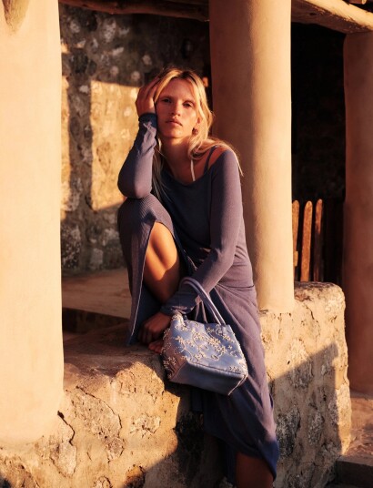 Becksöndergaard Anglaisia Beaded Fiona Bag   Blue   ONE SIZE