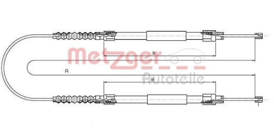 Tautrekk, håndbremse METZGER 1171.11