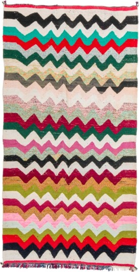 Marokkansk Boucherouite teppe 120 x 235 cm Størrelse: 120 x 235 cm