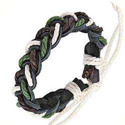 "Fashion" Armbånd i læder/Bomuld. "Fashion" Armbånd i læder/Bomuld.