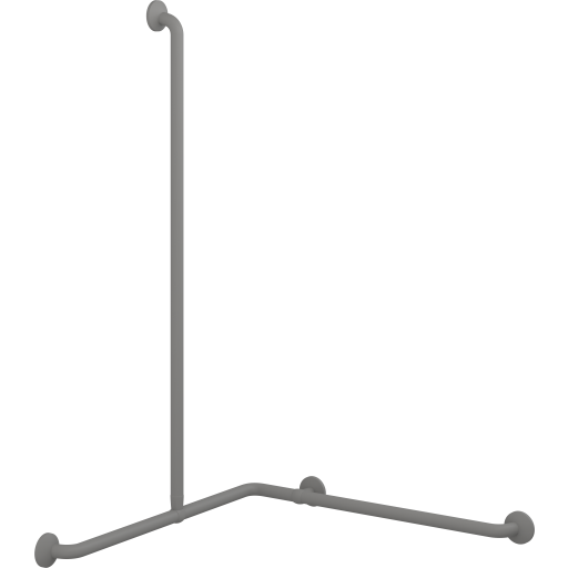 Pressalit Care Plus støttehåndtak 76,2x125 cm grå