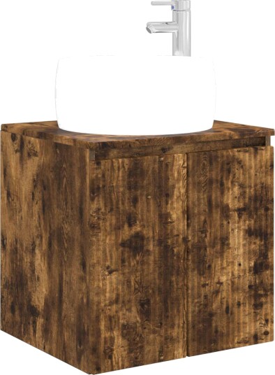 Vegghengt vaskeservant Røkt Eik 49,5 x 44,5 x 66 cm Vegghengt vaskeservant Røkt Eik 49,5 x 44,5 x 66 cm
