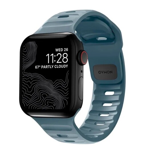 Nomad Apple Watch (42/44/SE/45/49 mm) Sport Band Rem - Marine Blue