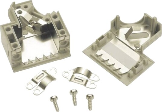 Harting D-Sub Hus Poltall: 9 Plast 45° Grå 09 67 009 0573 09 67 009 0573