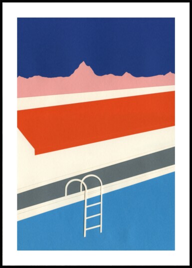 Colorful Poolside Abstract Plakat / 21x30
